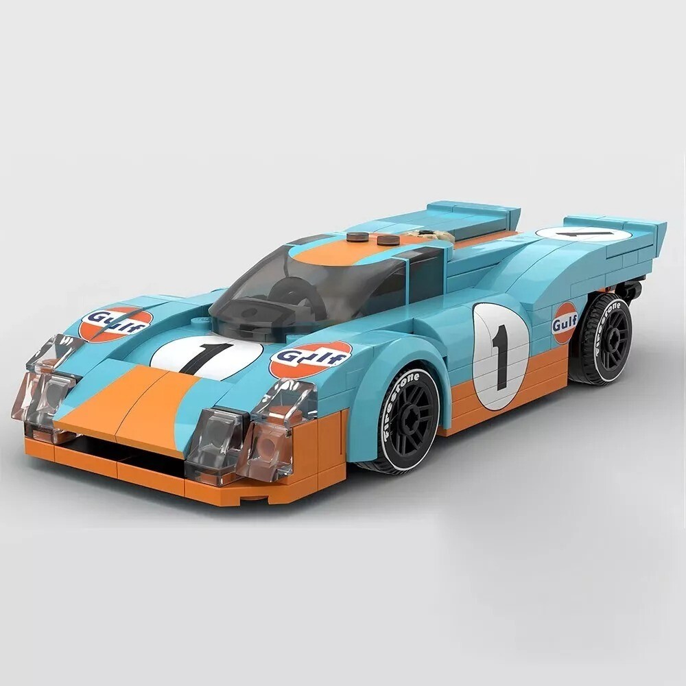 LEGO MOC Porsche 917K Gulf 1970 Le Mans Speed Champion Building Block Car Kit