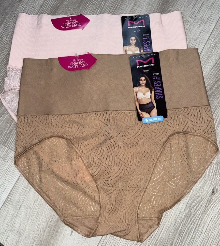 Maidenform 2-Pack Women's Firm Control Shaping Brief Panty Nylon Blend Size XL