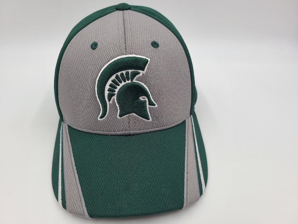 Michigan State University Spartans Adjustable Hat Cap Men Women NCAA Gray Green