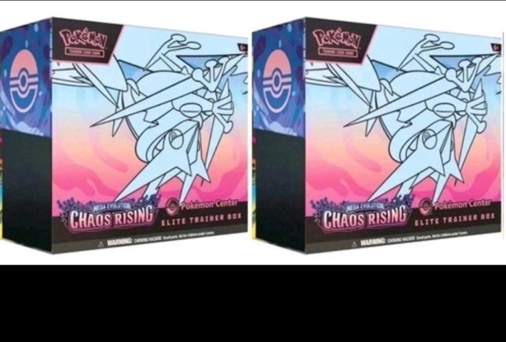 Pokémon TCG Chaos Rising Pokemon Center Pre Sale! 2x PC ETB’s 2x Booster Bundles