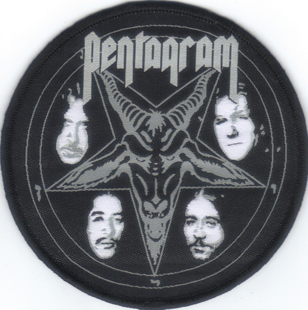 Baphomet Pentagram Embroidered Round Woven Patch