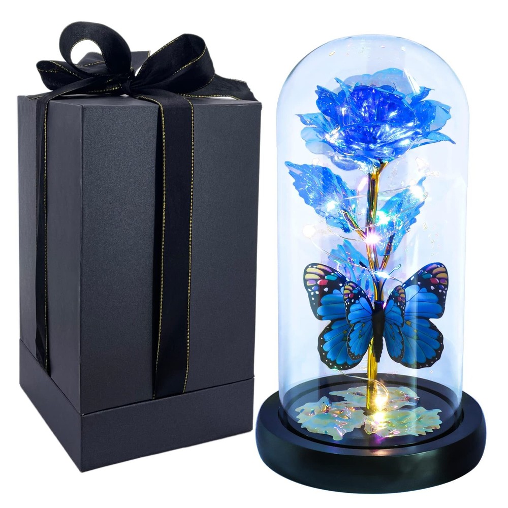 Valentine's Day Gifts for Her Rose Gifts,Love Flower Rose with Led Decor in G...