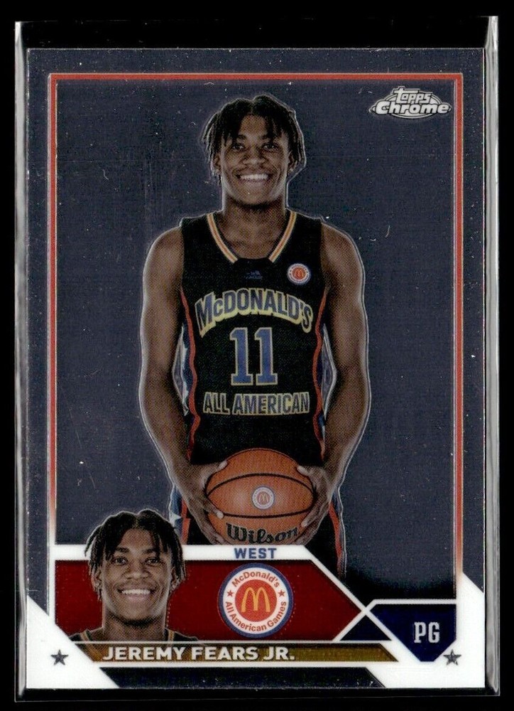 2023-24 TOPPS CHROME JEREMY FEARS JR. MCDONALD'S ALL AMERICAN #65