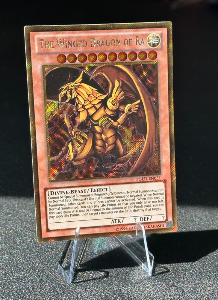 The Winged Dragon of Ra PGLD-EN031 Gold Rare Premium Unlimited Edition Card
