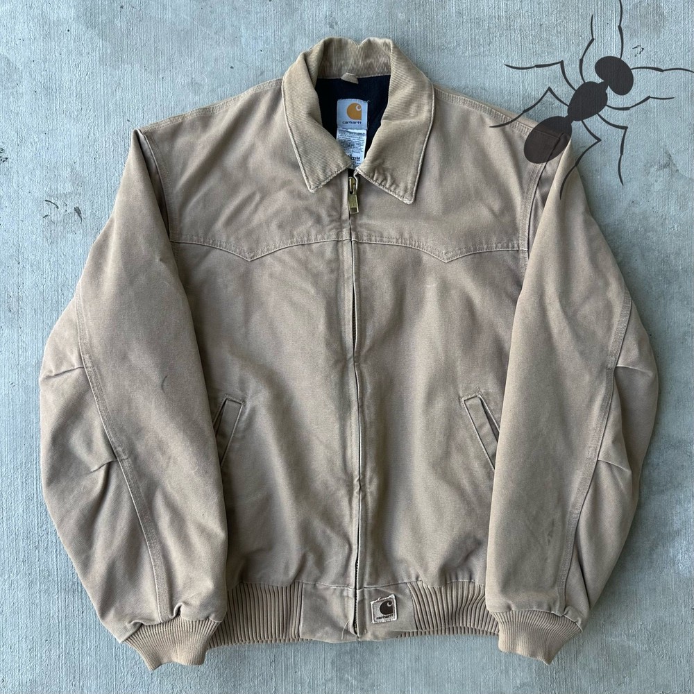 Vintage Y2K Carhartt Santa Fe quilted brown work jacket