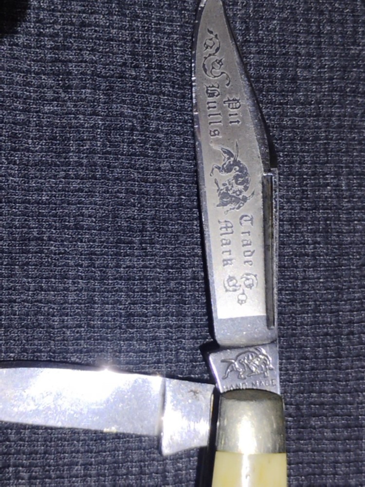 RARE 1ST GENERATION 3 blade BULLDOG knife Hand made Hammer forged Solingen Germ.