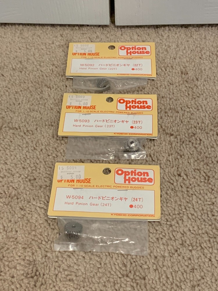 ** KYOSHO ** Option House Hard Pinion Gears (W-5092, W-5093, W-5094) 22T 23T 24T