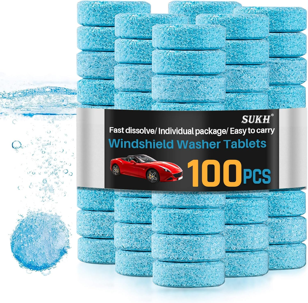 Eco-Friendly Car Windshield Washer Tablets - Concentrated Glass Cleaner