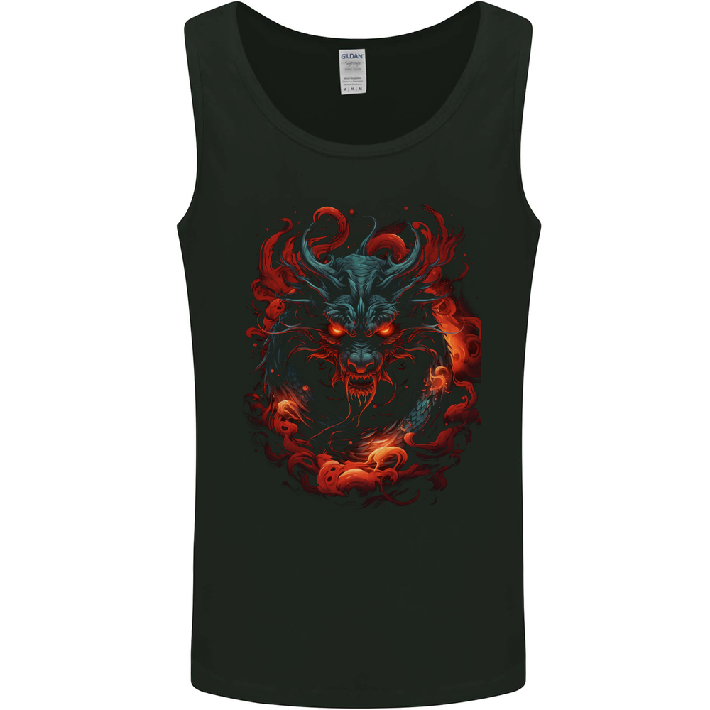 Fantasy Fire Dragon 5 Mens Vest Tank Top