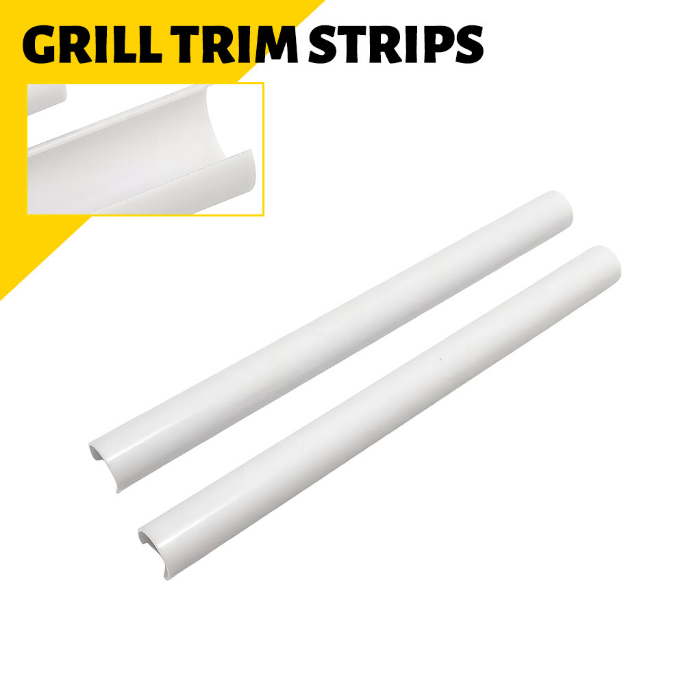 2X White Car V Brace Covers Grille Inserts Stripes Fit BMW 1 2 3 4 5 6 7 Series