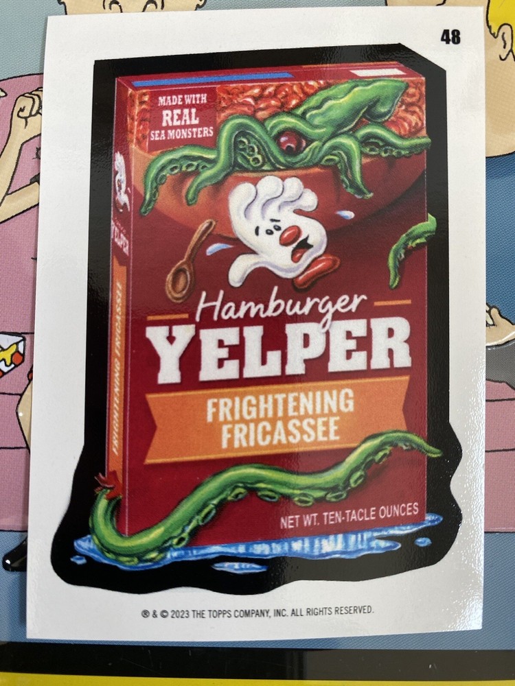 2023 Topps Wacky Packages Hamburger Yelper New Series #48 COUPON!-image