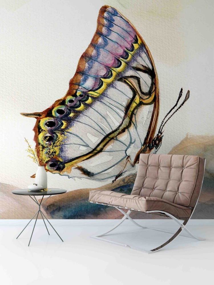 3D Butterfly Insects Watercolor Wall Murals Wallpaper Murals Wall Sticker