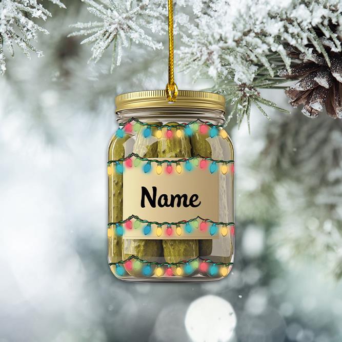 Pickle Jar Christmas Ornament  Pickle Chirstmas Ornament  Pickle Lovers Ornament