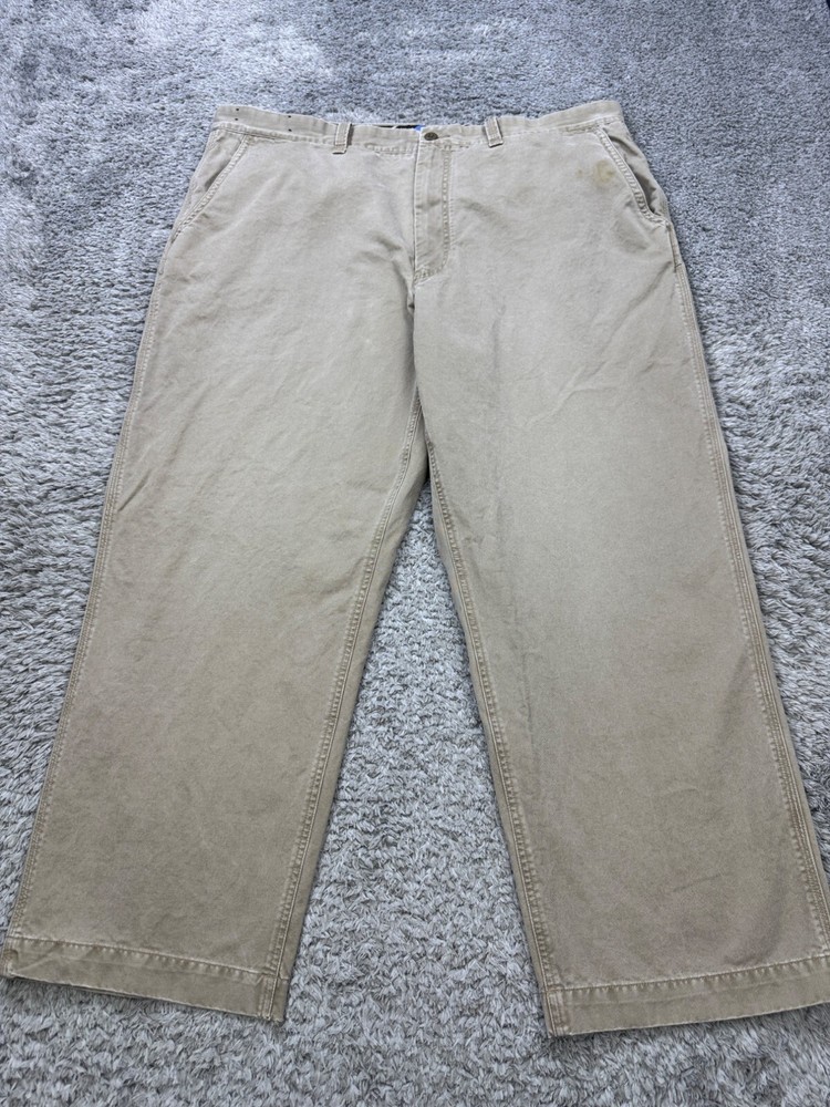 Daniel Cremieux Pants Mens 42x30 Khaki Soiree Relaxed Flap Pocket Trousers Vtg