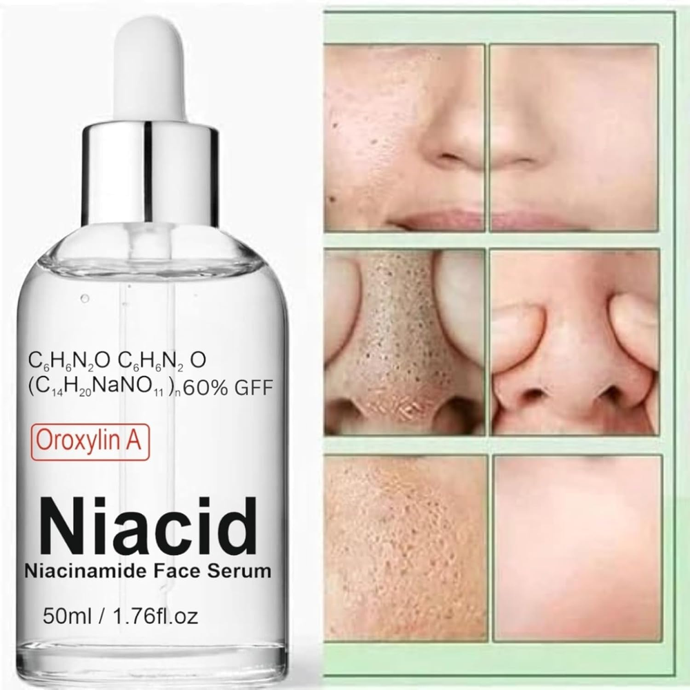 Natural Niacid Face Serum 10% Niacinamide For Skin Brightening Dark Circle 50ML