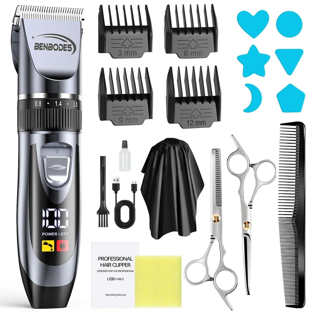 Professional Men's Hair Clippers & Beard Trimmer All-in-One Grooming Kit
