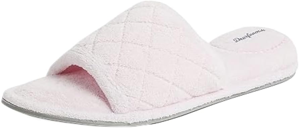 Women'S Indoor Fuzzy Memory Foam Cloud Slip on Beatrice House Slide Slipper