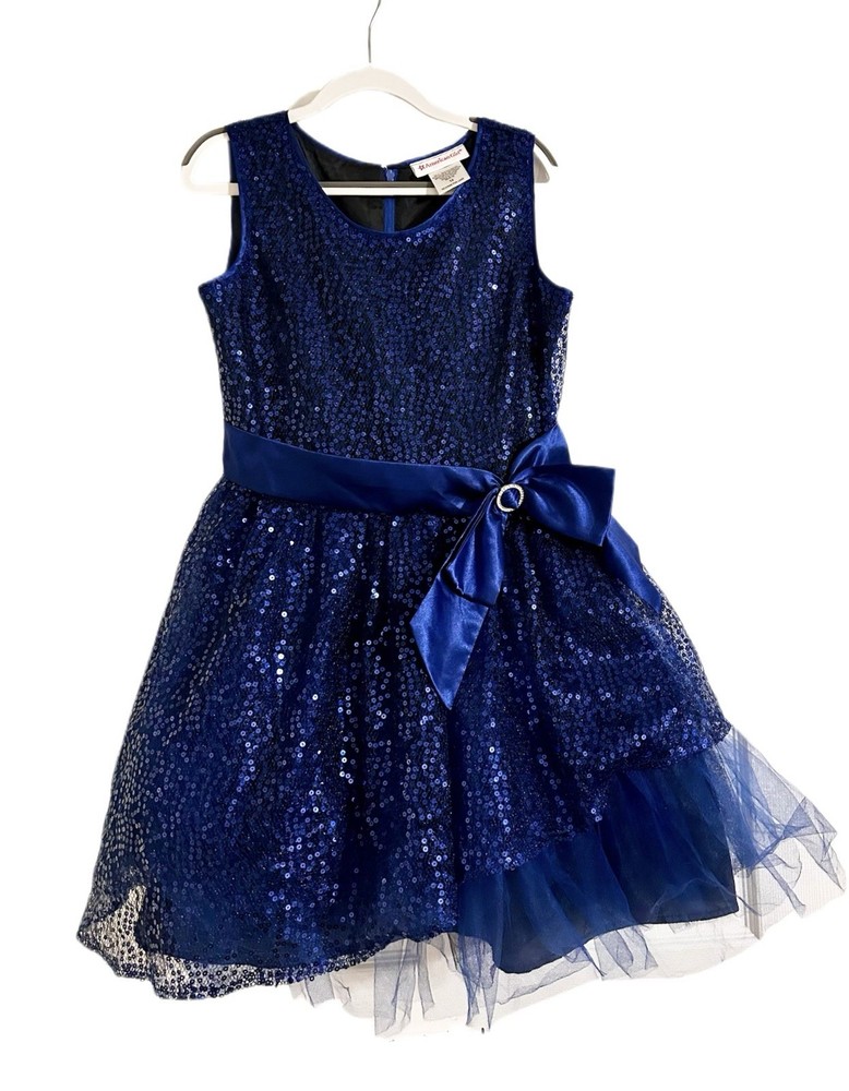 American Girl Doll 2014 Happy Holiday Navy Sequin Dress Girl's Size 12 Retired