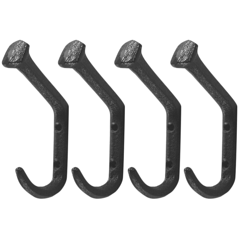 4PCS Iron Hooks Heavy Duty Coat Hooks Wall Mounted Door Hooks Coat Hangers