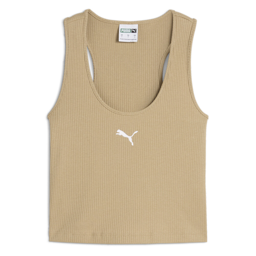 Puma Dare To Muted Motion Scoop Neck Tank Top Womens Beige Casual  Athletic 6279