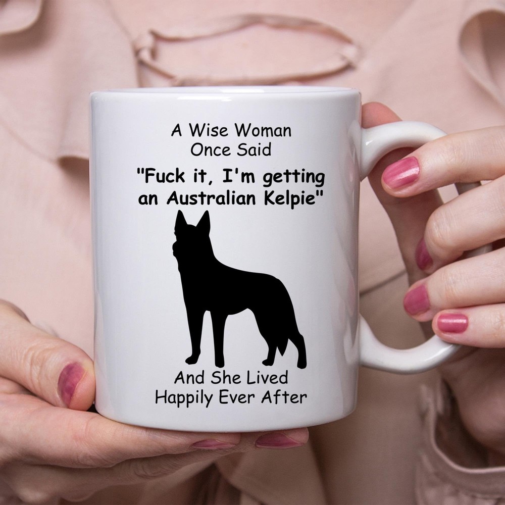 Funny Australian Kelpie Gift For Women White Coffee Mug