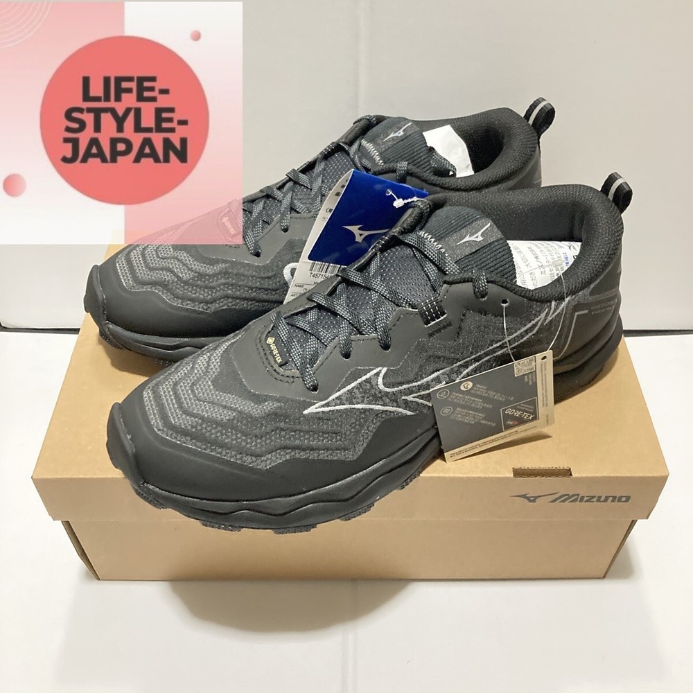 MIZUNO WAVE DAICHI 9 GTX J1GJ2556 01 Black/White/Dark Gray Men Running Gore-Tex
