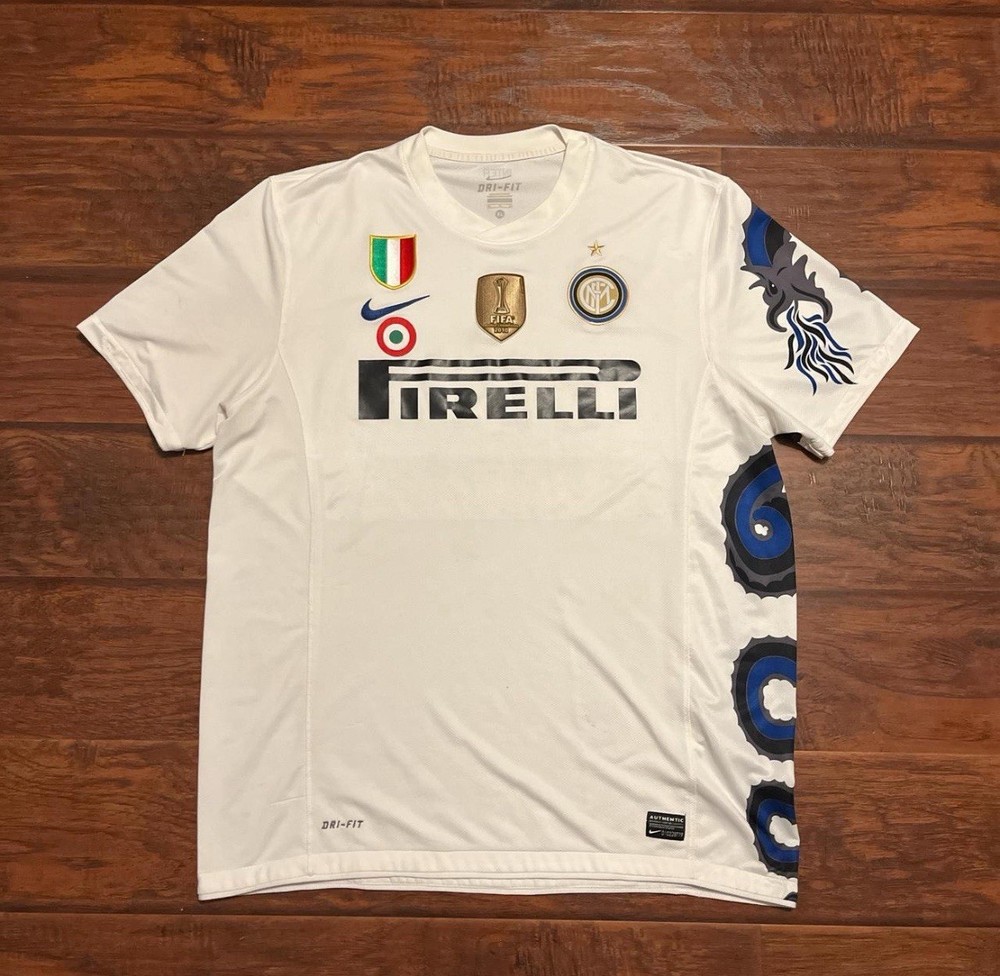 INTER MILAN 2010/2011 AWAY FOOTBALL SOCCER SHIRT JERSEY MAGLIA TRIKOT NIKE sz XL