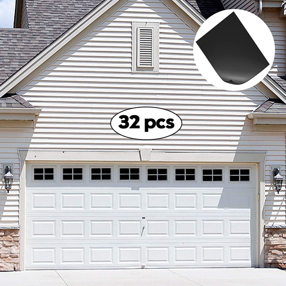 Magnetic Garage Door Windows Hardware Faux PVC Fake Decorative Window Decals Kit