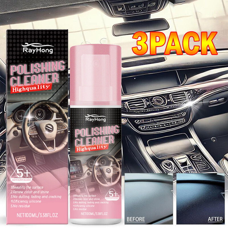 1-3x Car Interior Cleaner & Polish 100ml for Detailing