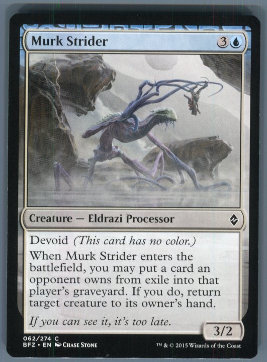 Magic the Gathering MTG Battle for Zendikar Murk Strider #62