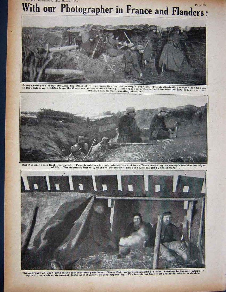 Original Old Antique Print 1915 Ww1 Turkish Prisoners Siers French Flanders