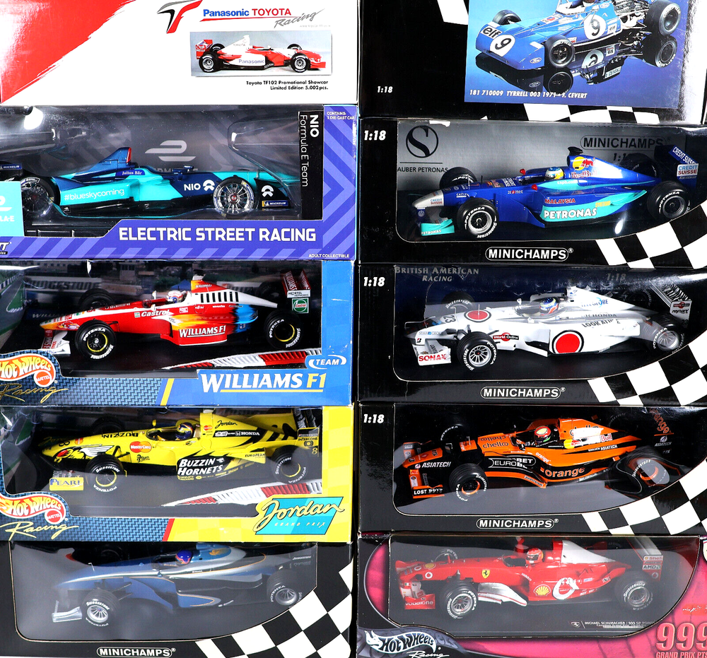Minichamps 1:18 Formula 1 Race Cars - Rare, Limited Edition Models - 1999/2002