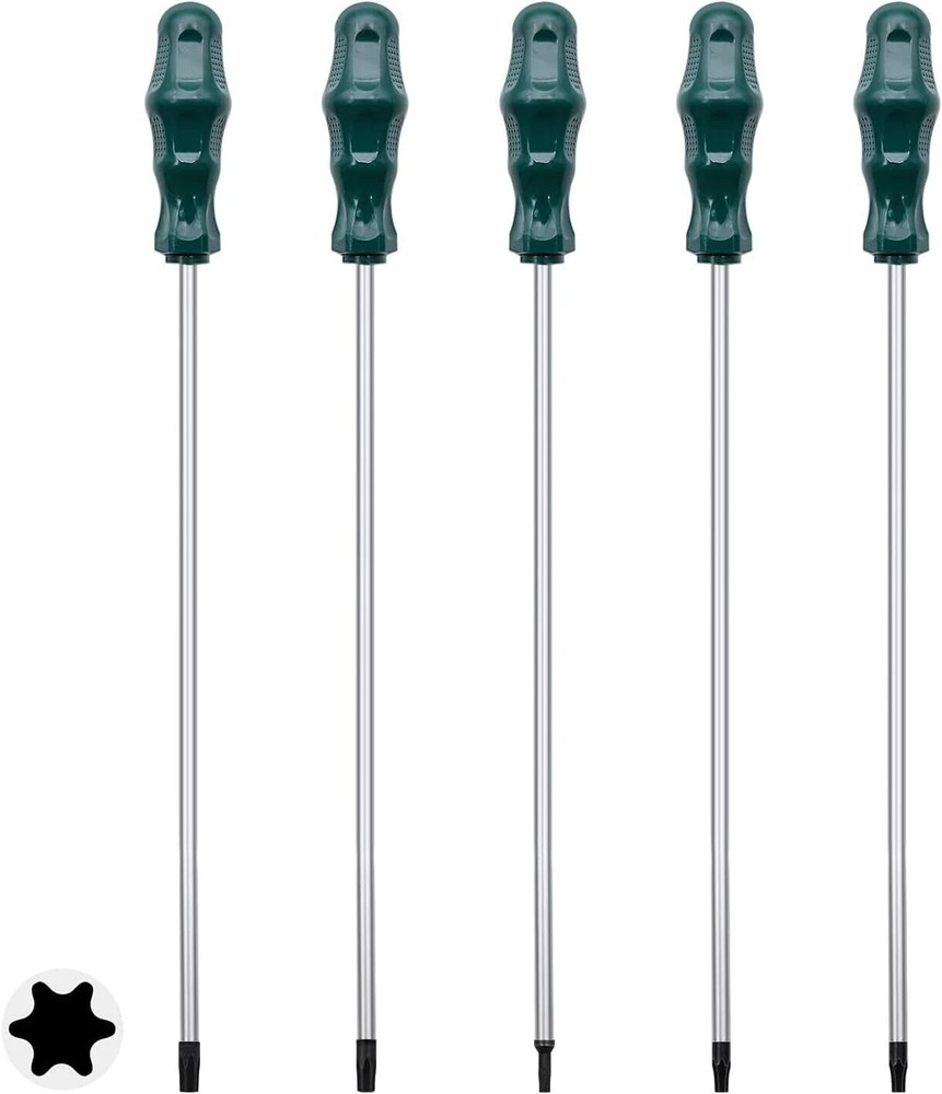 12-Inch Magnetic Torx Screwdriver Set - 5 Extra-Long Pieces