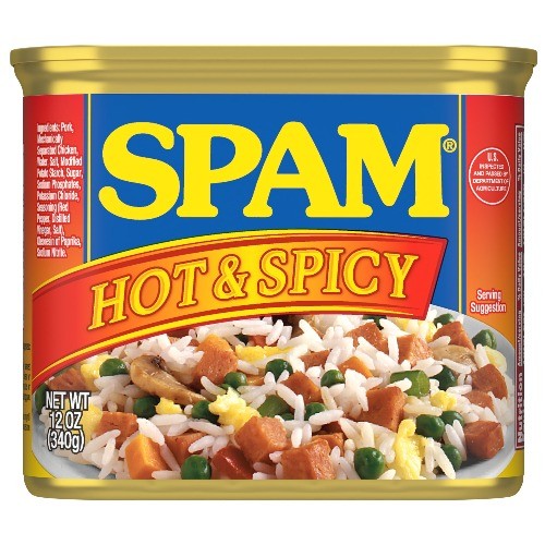 SPAM Hot and Spicy, 7 g of Protein per serving, 12 oz Aluminum Can (12 Pack)