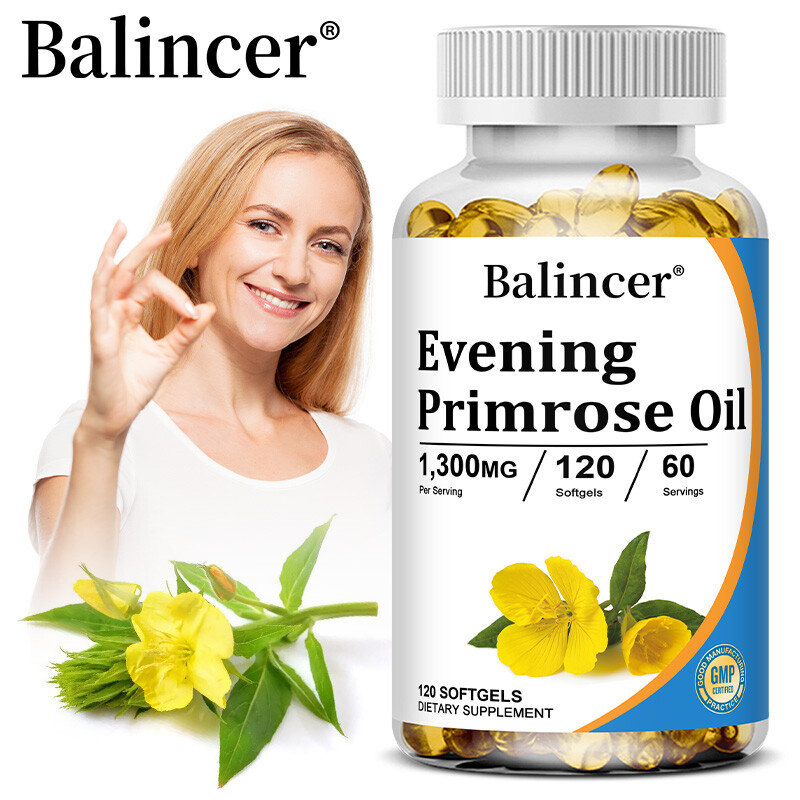 120 Pill Cold Pressed Evening Primrose Oil For Healthy Skin And Immune System