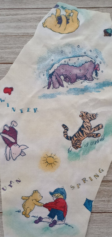 disney classic pooh eeyore fun fabric scrap piglet 15 by 4 inch #1003 1pc new