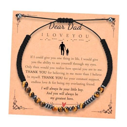 Fathers Day Dad Gifts from Daughter Son, Men Tiger Eye 02 Dad Gifts from Son-image
