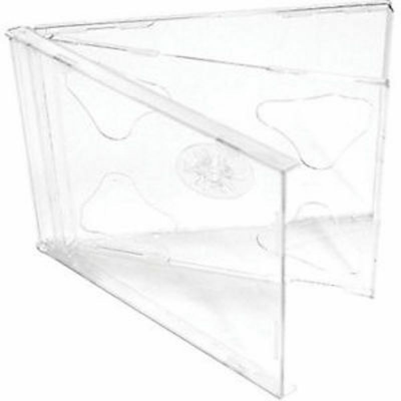 10.4mm Double Clear CD DVD Jewel Case with Clear Tray Standard Size Hold 2 Discs