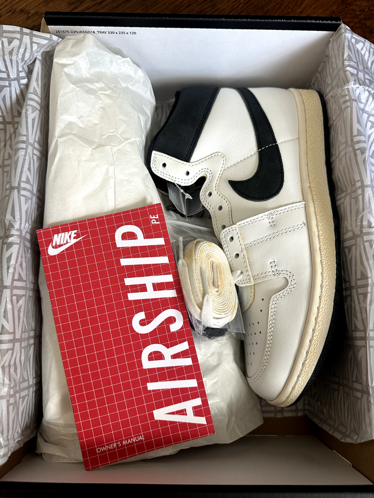 Nike Jordan Air Ship PE SP A Ma Maniére White Black Size 9 DS OG All