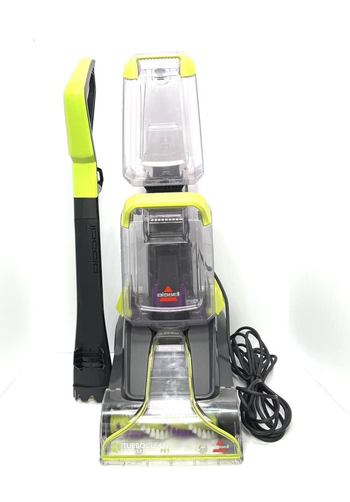 BISSELL TurboClean PowerBrush Pet Carpet Cleaner 2987 Green Black - Pre-Owned