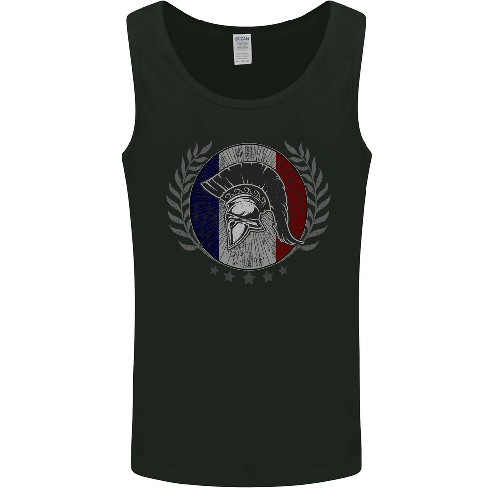 French Bodybuilding Flag Gym Training France Mens Vest Tank Top