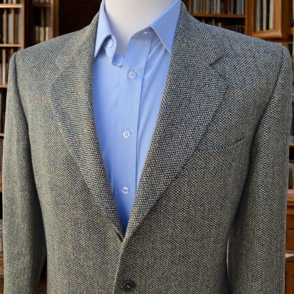 Vintage Tweed Blazer 44L Custom Tailored Butterworth & Roberts Huddersfield