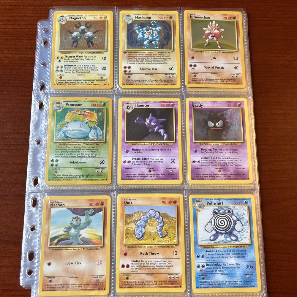Pokémon TCG 1999 Base set 36 cards Bundle Vintage Holo Rare Binder Collection