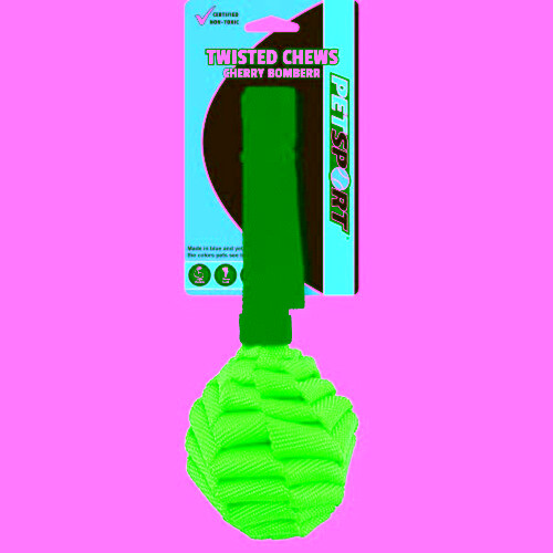 Twisted Chew Cherry Bomber Dog Toy 1 Count