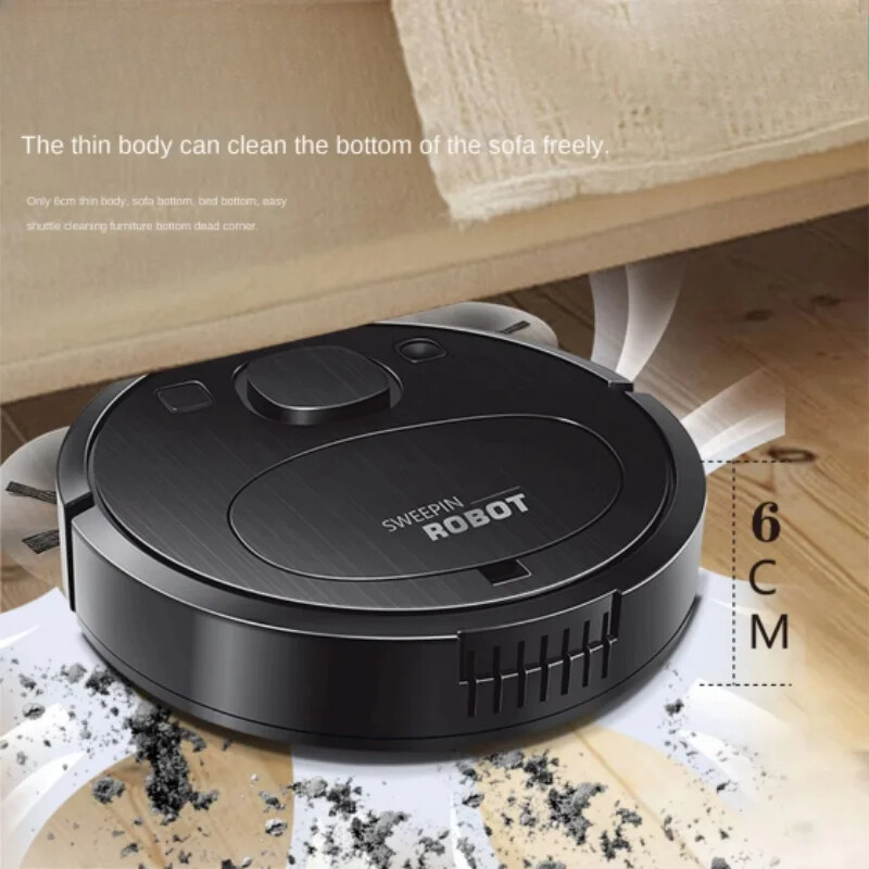 Ultra-Quiet Sweeping Robot Vacuum with Wireless Mopping for Floors and Carpets