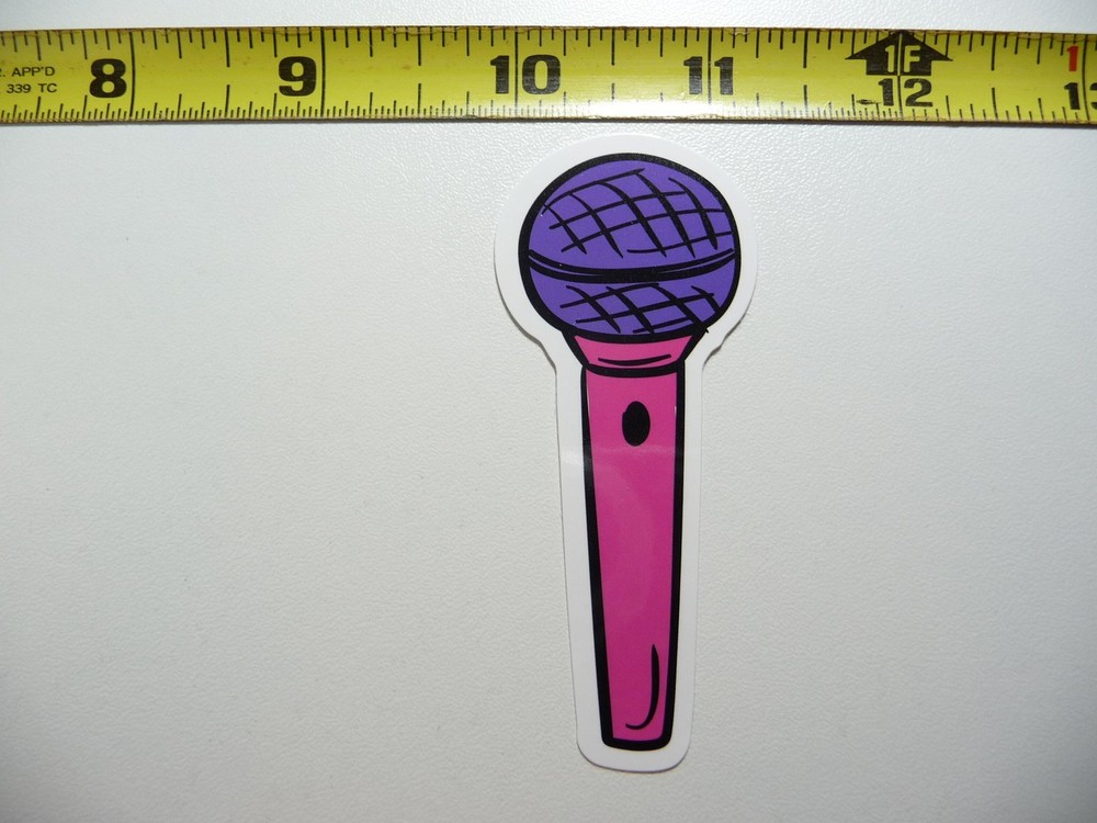 MICROPHONE CASSETTE DECAL STICKER 80S 90S RETRO VINTAGE 1980S 1990S FUN