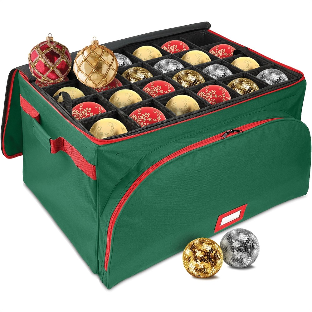 Premium Christmas Ornament Storage Box – Holds 72 4-Inch Decorations Safely