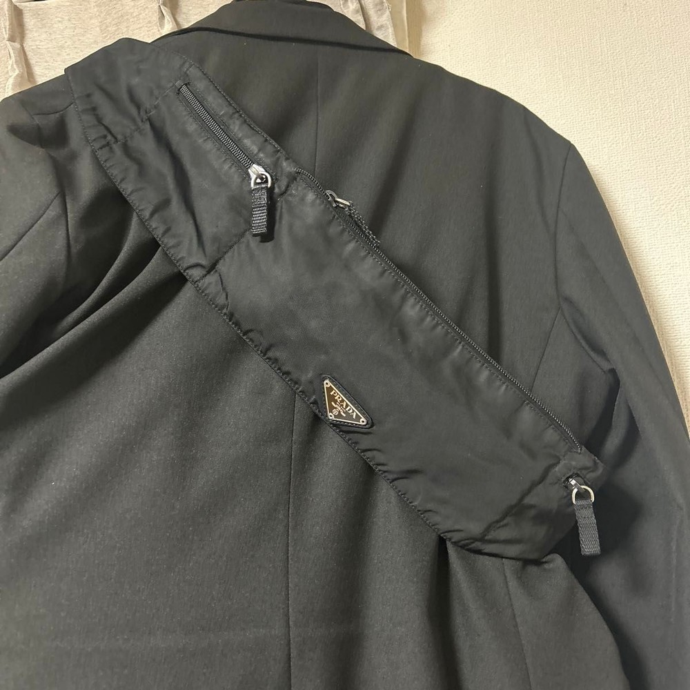 RARE PRADA Black Waist Pouch Body Bag in Excellent Condition