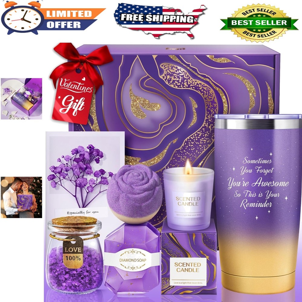 Valentines Day Gifts for Her, Women, Girlfriend, Wife, Gift Basket-image