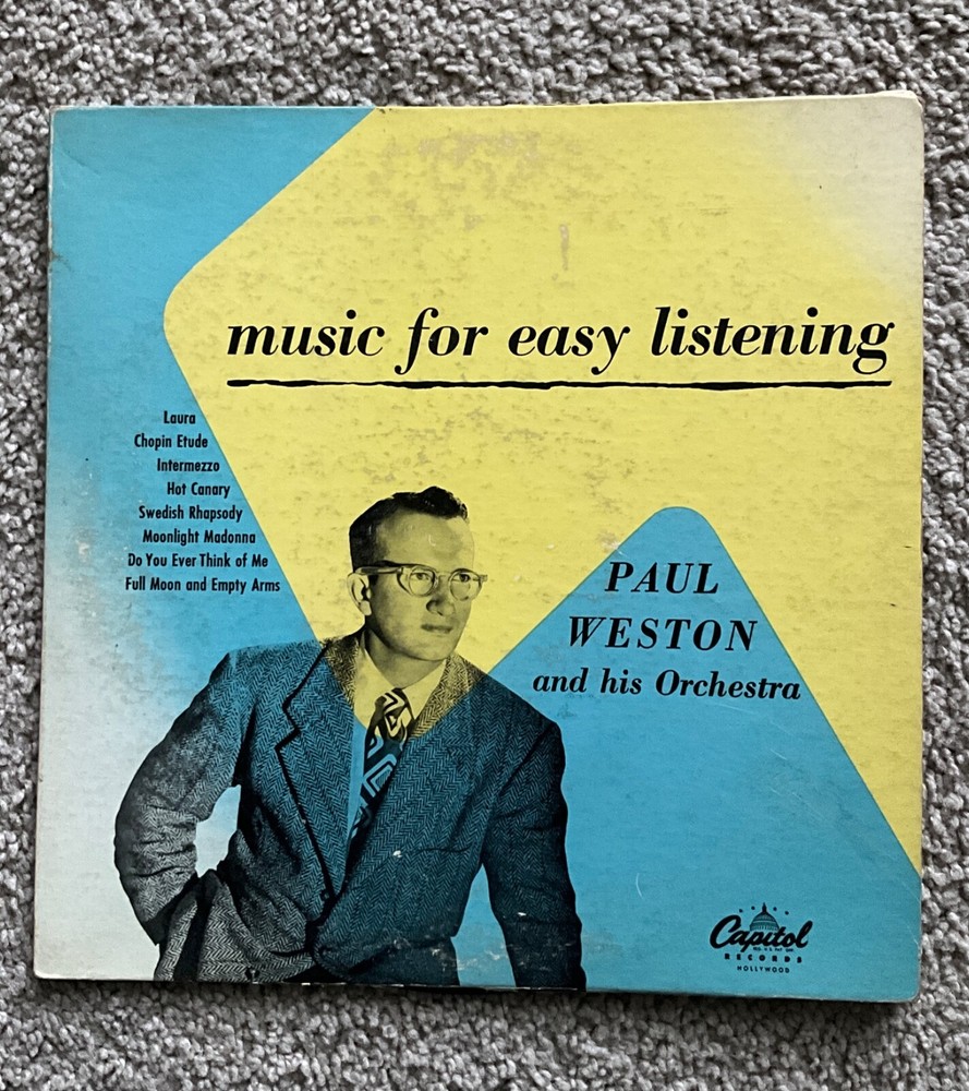 Paul Weston And His Orchestra Music For Easy Listening 10' Capitol Records RARE